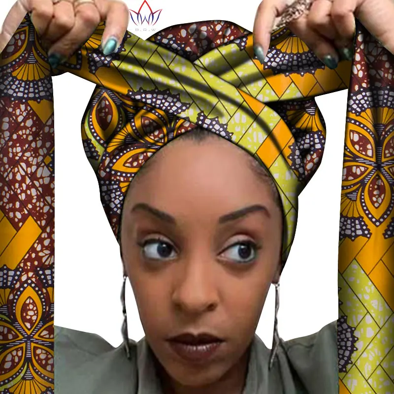 African Headwrap In Women's Hair Accessories Scarf Wrapped Head Turban Ladies Hair Accessories Scarf Hat Headwrap WYB612