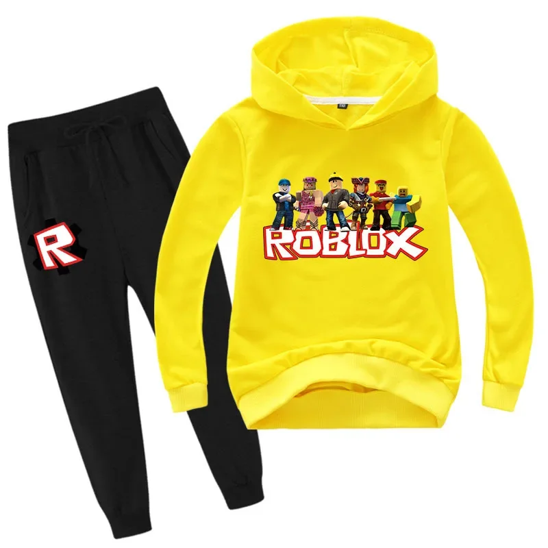 thumbnail image 1 of Roblox-Conjunto de ropa periférica para niños y niñas, Chaqueta de algodón, pantalones, 2 piezas, traje deportivo informal, regalos, 1 of 5