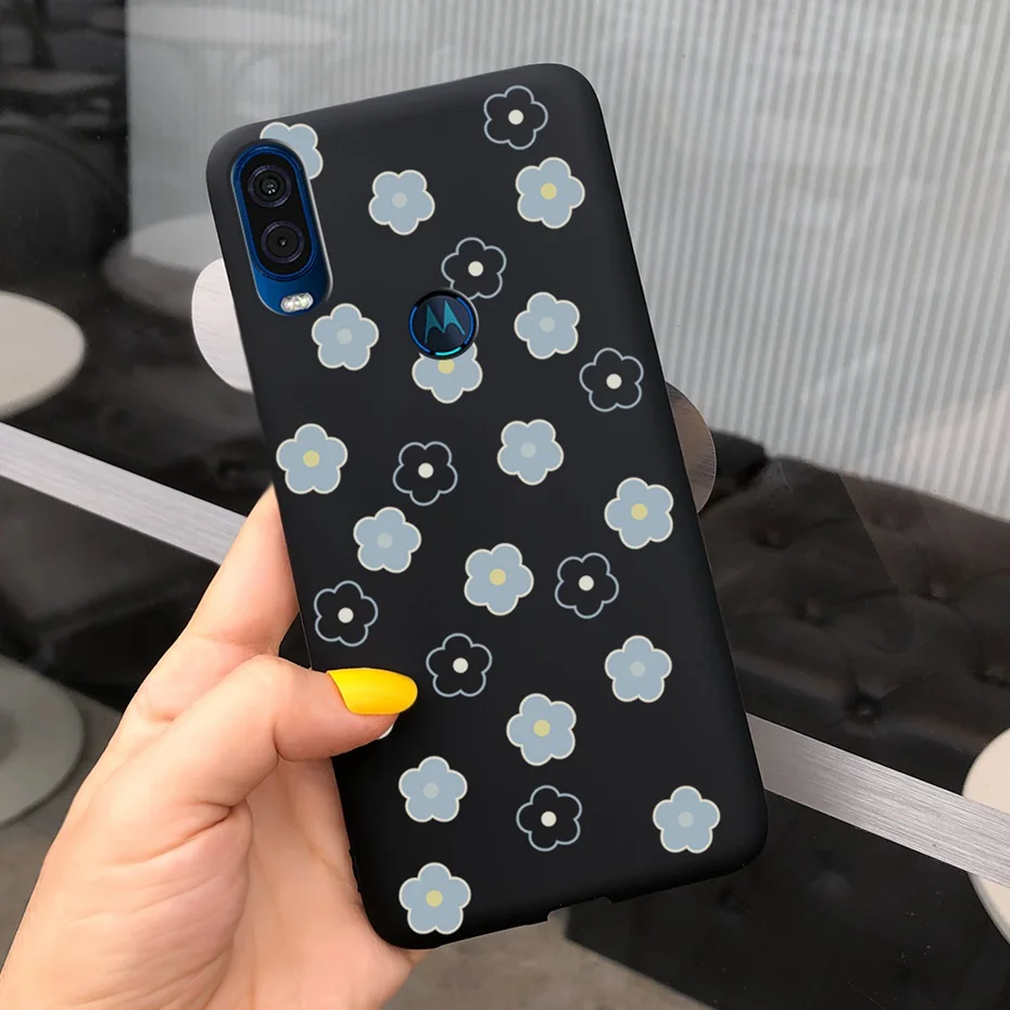 Stylish Black Soft TPU Silicone Phone Case - Cute Design