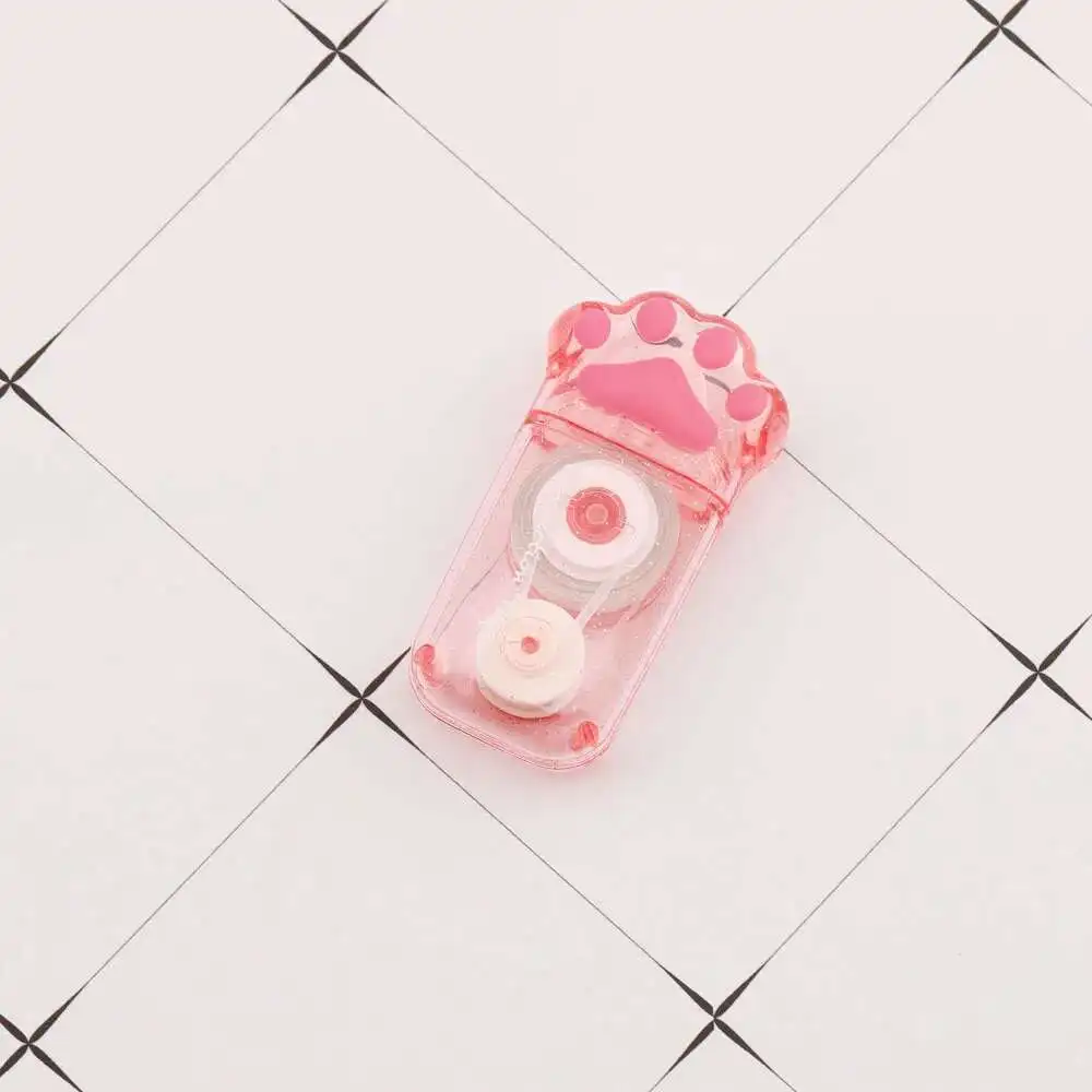 Cute pink pencil case Gel pen Correction tape Memo pad Cat claw stationery School office supplies 1 Set 5 Pieces