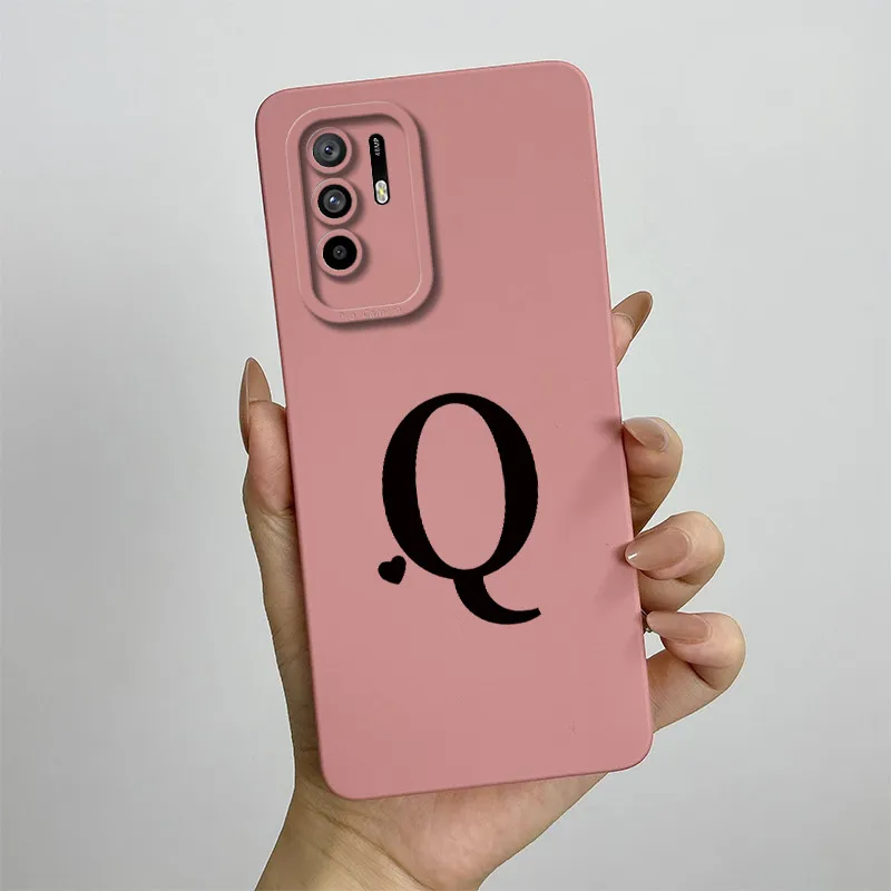 Chic Letters Square Shockproof Phone Case - Elegant Protective Back Cover