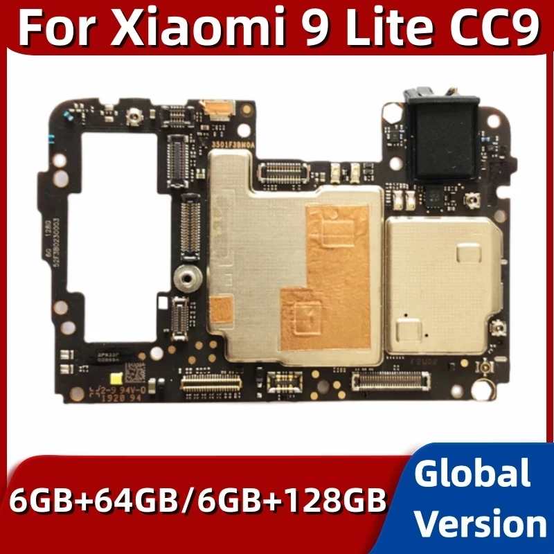 

Разблокированная материнская плата для Xiaomi Mi 9 Lite, 9 lite, CC9, MiCC9, материнская плата, логическая плата 64 ГБ, 128 ГБ, глобальная прошивка с установленным Google