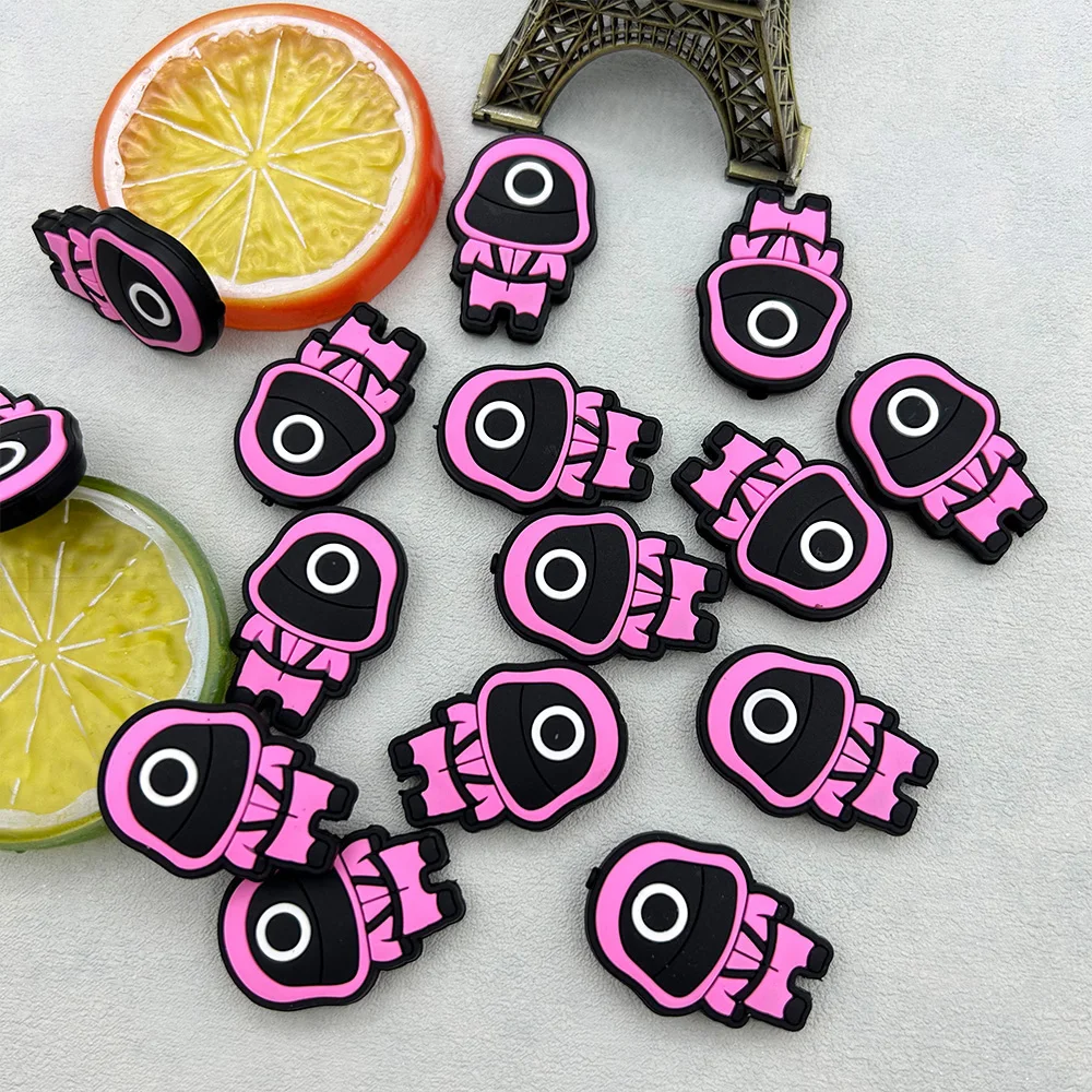 

10PCS New Silicone Squid Game Baby Beads Teether Beads Baby Chewing Toy Bead DIY Nipple Chain Jewelry Accessories Kawai Gifts