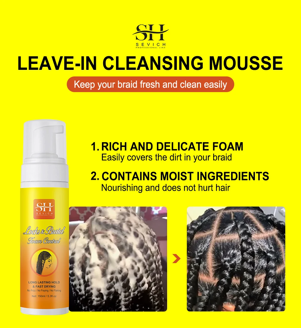 Description Picture 3 of itemAnti Break Hair Styling Braiding Gel Edges Control Hair Shaping Cream Anti Hair Loss Braid Wax Hair Growth Oil Sevich Hair Care