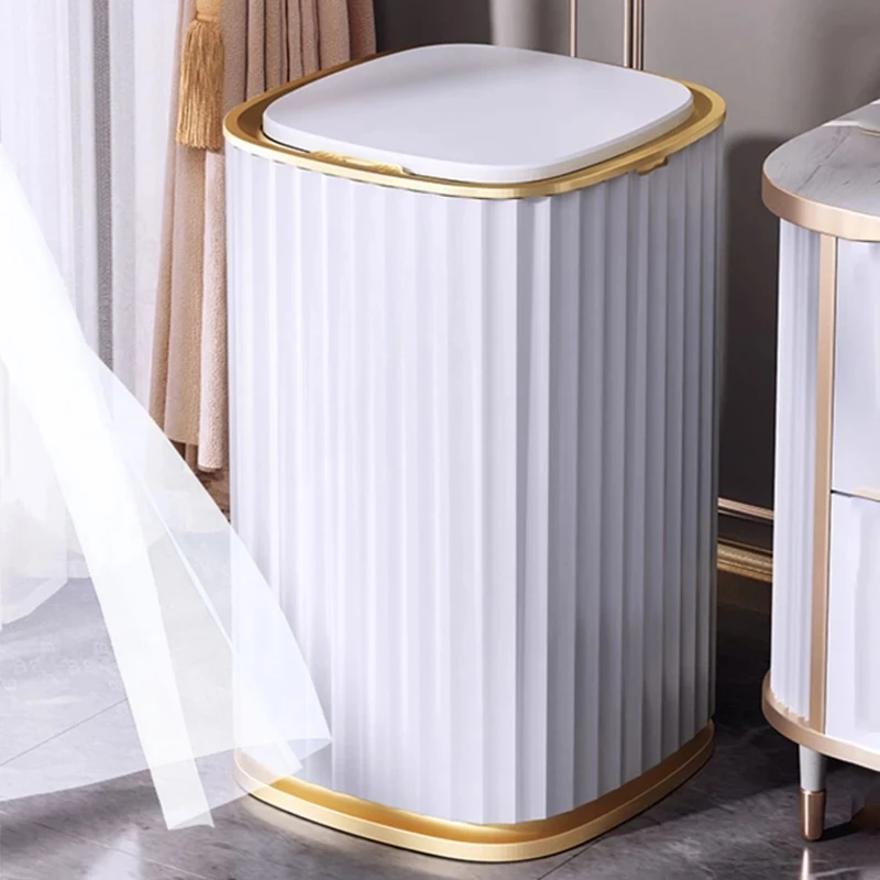 Smart Trash Can Large Capacity for Kitchen Bathroom Garbage Bin Automatic  Induction Waterproof Bin with Lid Smart Home Trash Can - AliExpress