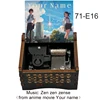 Black Wooden Mechanical Your Name Music Box Kimi no Na wa Zen zen zense Anime Fans Gift Children's Toys Birthday Cosplay Decor 3