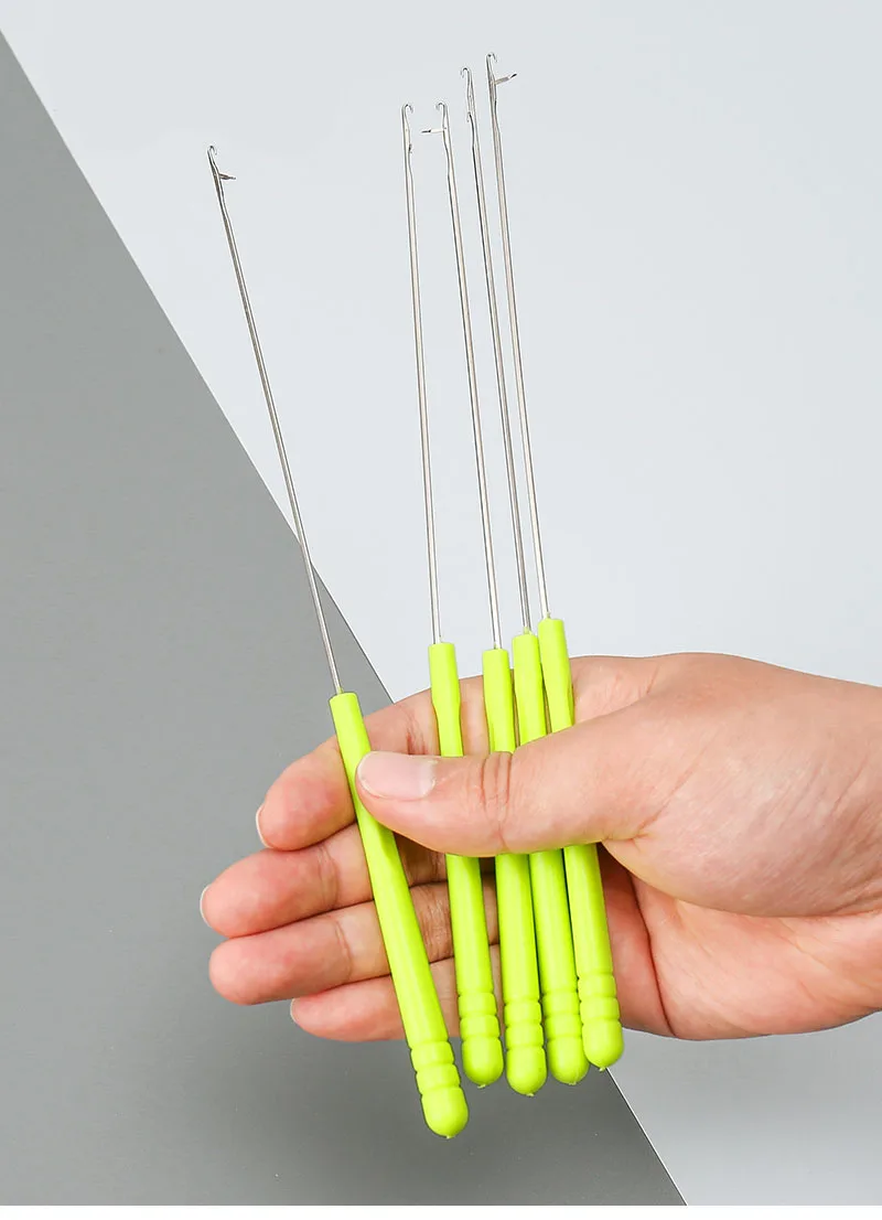 Extra Long Latch Hook Crochet Hook Plastic Knitting Hair Wigs Extensions Sweater Crochet Needles Tools Crochet Hooks with Tongue