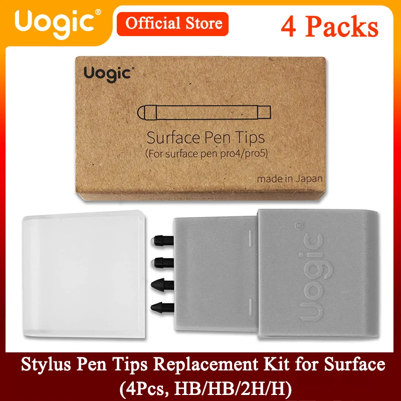 Uogic Surface Pen Tips 4Pcs Kit Di Sostituzione Per Microsoft Surface Pro 5 Pen Tips (2017), Surface Pro 4 Pen Tips