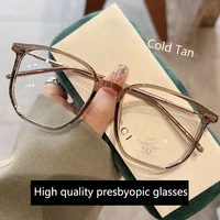 Shatar New Fashion Reading Glasses High Grade Ultra Light Comfortable Anti Blue Light Presbyopia Glasses Women Big Frame Young 1