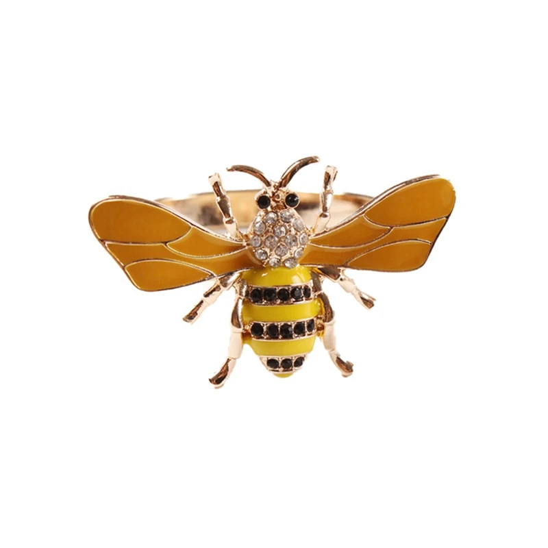 

Metal Napkin Ring Napkin Rings Bee Design Wedding Party Holiday Hotel Table Decoration