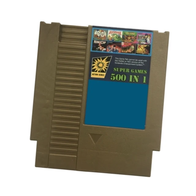 NES 콘솔 72핀 비디오 게임 카드용 NES 500 in 1 게임 카트리지 레트로 콘솔