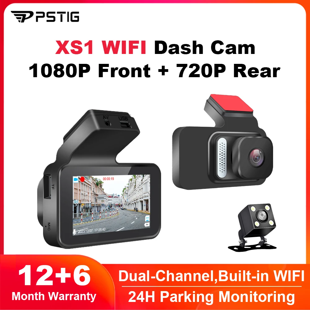 Dashcam Auto Anteriore E Posteriore 4K - Wireless, 360&deg;, Con GPS, WiFi 5Ghz E Parcheggio