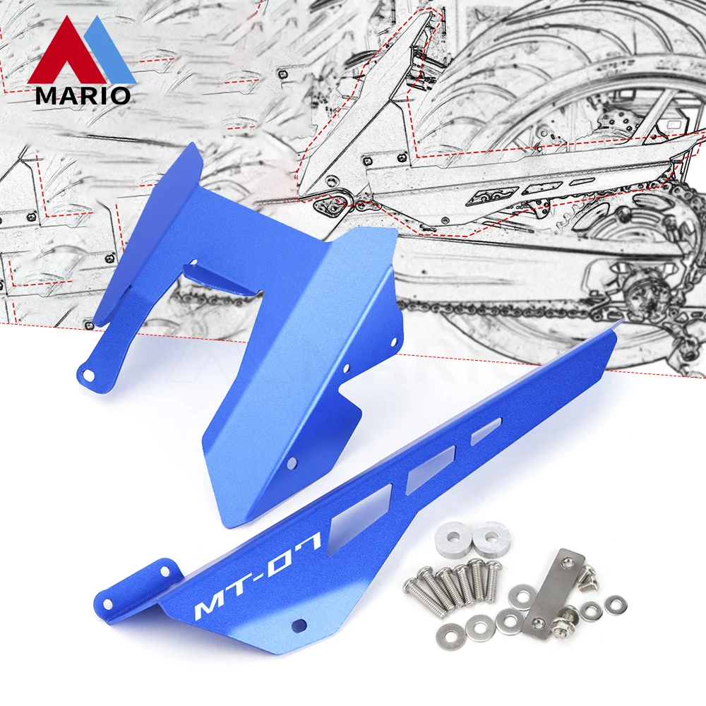 

MT07 Rear Wheel Tire Hugger Fender Mudguard Chain Guard Cover Protector For YAMAHA FZ-07 Tracer MT FZ 07 Moto Cage MT-07 2022