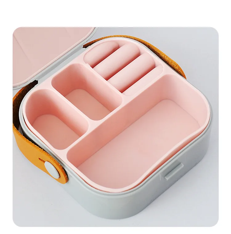 Mini Travel Jewelry Organizer Portable Earrings Necklace Ring Jewelry Box