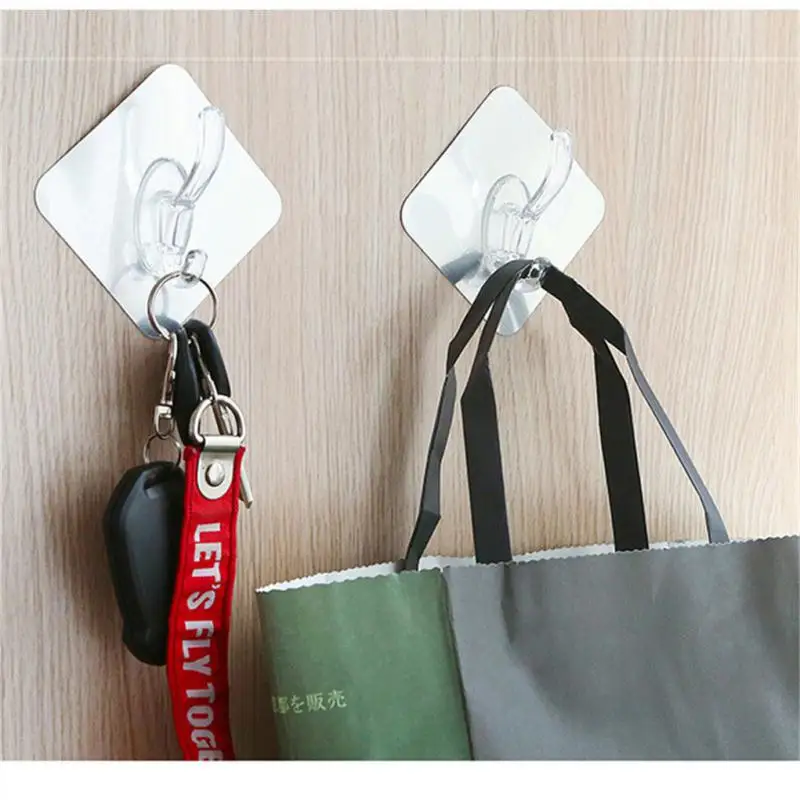 

Wall-mounted Hooks Hangers Self Adhesive Door Wall Hangers Hooks Suction Heavy Load Rack For Kitchen Bathroom Accessories