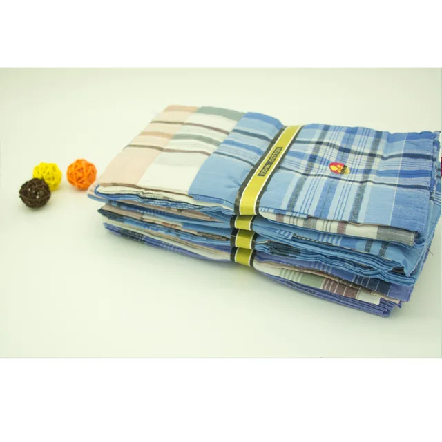 5Db -Es Kockás Mintázat Pamut Zsebkendők Lágy Négyzet Alakú Zseb Törülköző Férfiak Számára 38*38Cm - Image 2