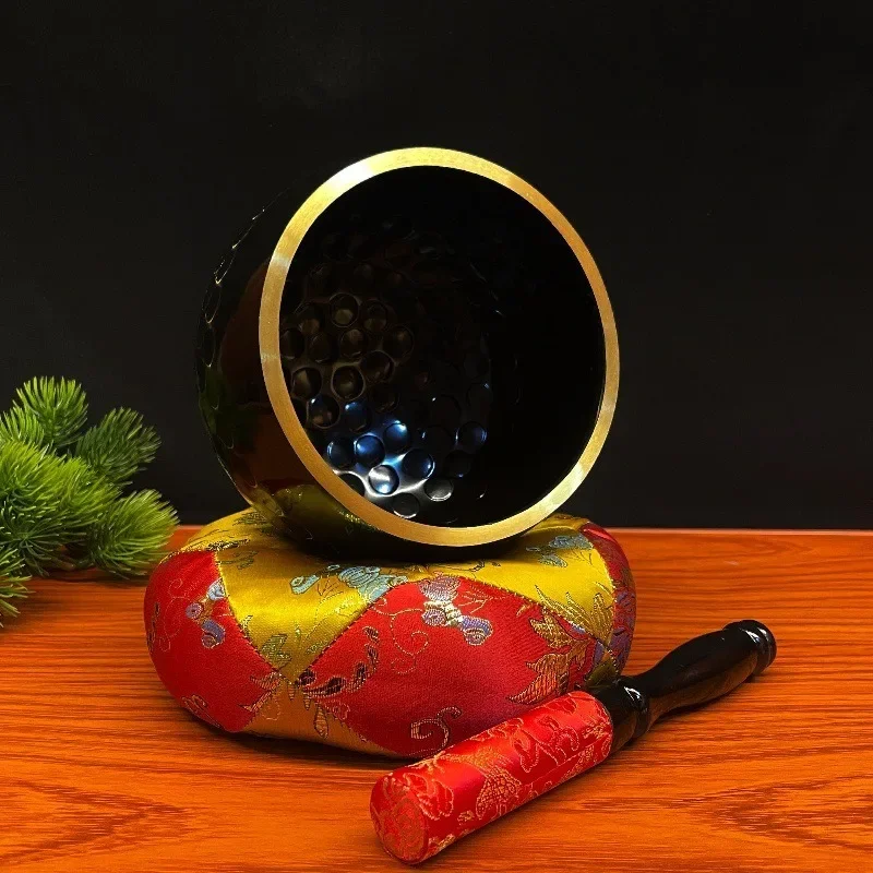 Campana tibetana in ottone da 4 pollici per meditazione yoga fatta a mano Campane tibetane da 12 pollici Strumenti a percussione per terapia del suono - immagine 4