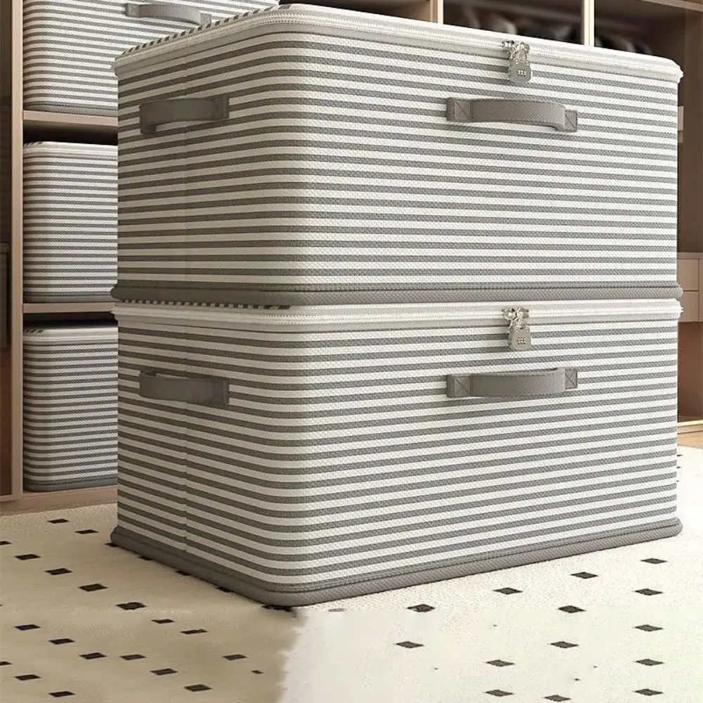 Foldable Clothes Storage Bins with Durable Handle Waterproof Wardrobe Sorting Storage Bucket Large Capacity Multifunction 2