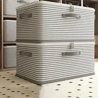 Foldable Clothes Storage Bins with Durable Handle Waterproof Wardrobe Sorting Storage Bucket Large Capacity Multifunction 2