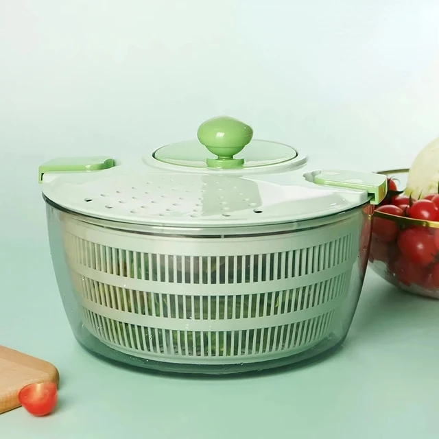 Stainless Steel Vegetable Fruit Dryer Drainer Dehydrator Salad Spinner  Clean Salad and fruit Vegetables Centrifuge Kitchen Tools - AliExpress