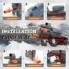 P90 New Color! Electric Gel Gun Explosive Gun - Transparent Black, Fully Automatic Splash Ball Toy Gun, Suitable for Outdoor Activities - Outdoor Shooting Team Game 4