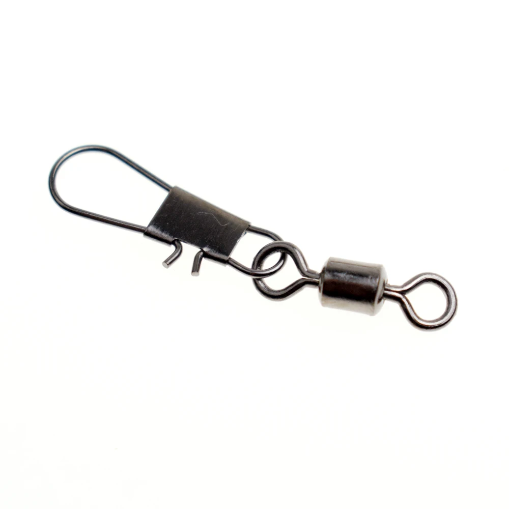 Fishing Swivels Interlock Snap Pin Ball Bearing Swivel Rolling Solid Rings Connector 50pcs
