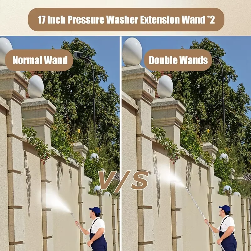 Pressure Washer Extension Wand Stainless Steel Body and Fitting with 1/4 Quick Connect 17 Inch Power Washer Lance 5