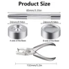 200Pcs Snaps Buttons Set Stainless Steel Snap Fastener Kit Press Studs Cap with Fixing Tool Pliers DIY Craft for Clothing Sewing 6