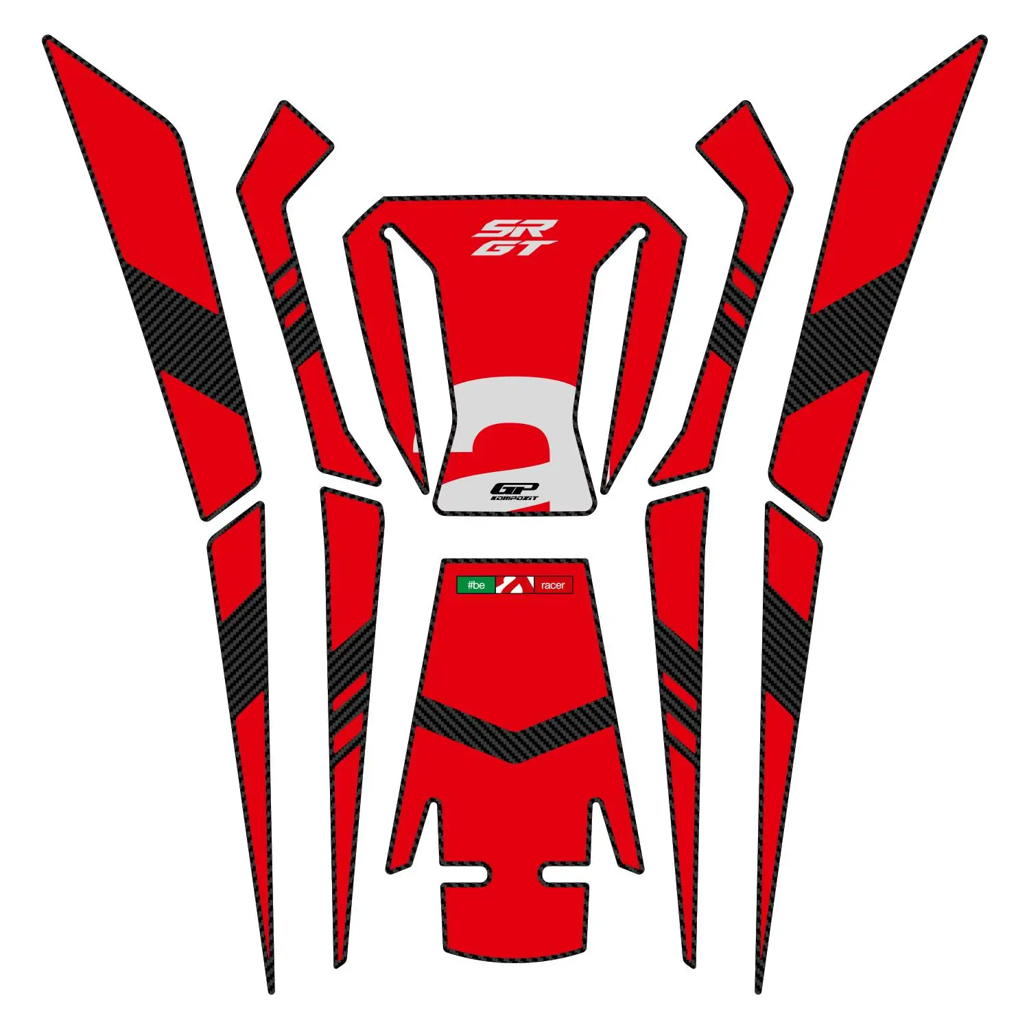 

GP Composite For SR GT 125 /200 2022 Compatible Tank Pad Red