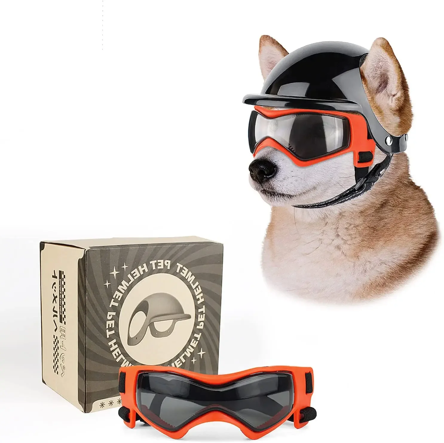 Atuban – Lunettes De Soleil Pour Chiens, Avec Casque, Ensemble De 2 Pièces  Pour Petits Et Moyens Chiens, Pour La Marche Et La Conduite En Plein Air -  Accessoires Pour Chien - AliExpress