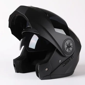 남성용 오토바이 전문 레이싱 플립업 헬멧, ABS 소재 모듈러 듀얼 렌즈 헬멧, DOT 인증, 2020 신상 상품 이미지