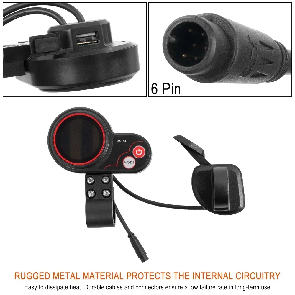 Description Picture 4 of itemElectric Scooter Thumb Throttle QS-S4 LCD Display 36-60V 72V for Zero 9 Zero 8X Zero10 Zero10X 11X E-scooter QS-S4 Display Parts