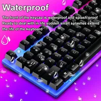 104 key Backlit Mechanical Keyboard Wired Gaming Keyboard waterproof Luminous keyboard And Mouse Set for Gamer PC Laptop Office 4