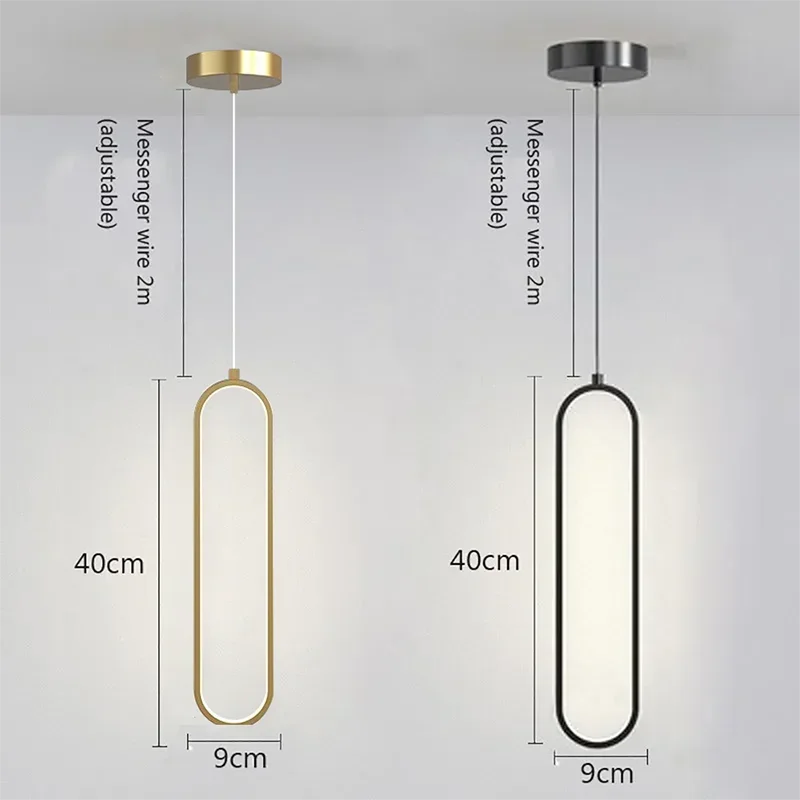 Modern Minimalist LED Pendant Light Lustre Chandelier For Bedroom Restaurant Living Room Gold Hanging Lamps Interior Home Decor