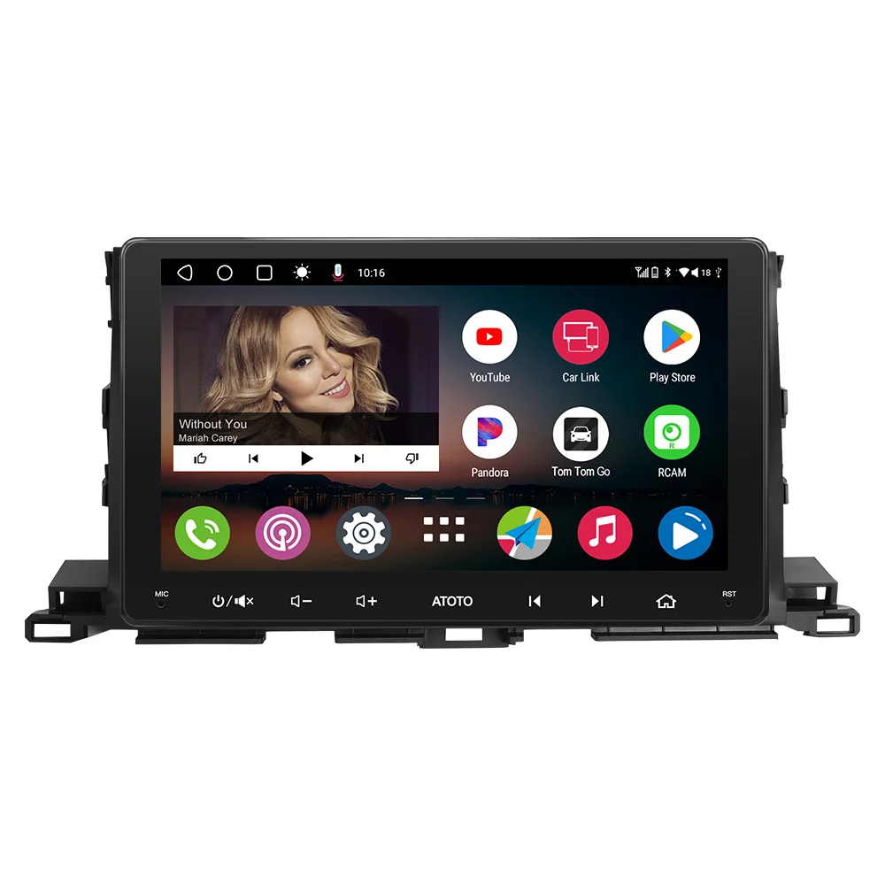 

Автомобильная стереосистема ATOTO Android 10,0 для Toyota Highlander 2014-2018, встроенный Автомобильный радиомагнитофон, Carplay, GPS-навигация, DSP головное устройство