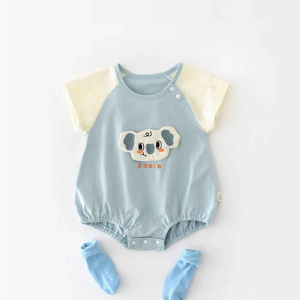 Cute Koala Baby Bodysuit Short Sleeve Jumpsuit