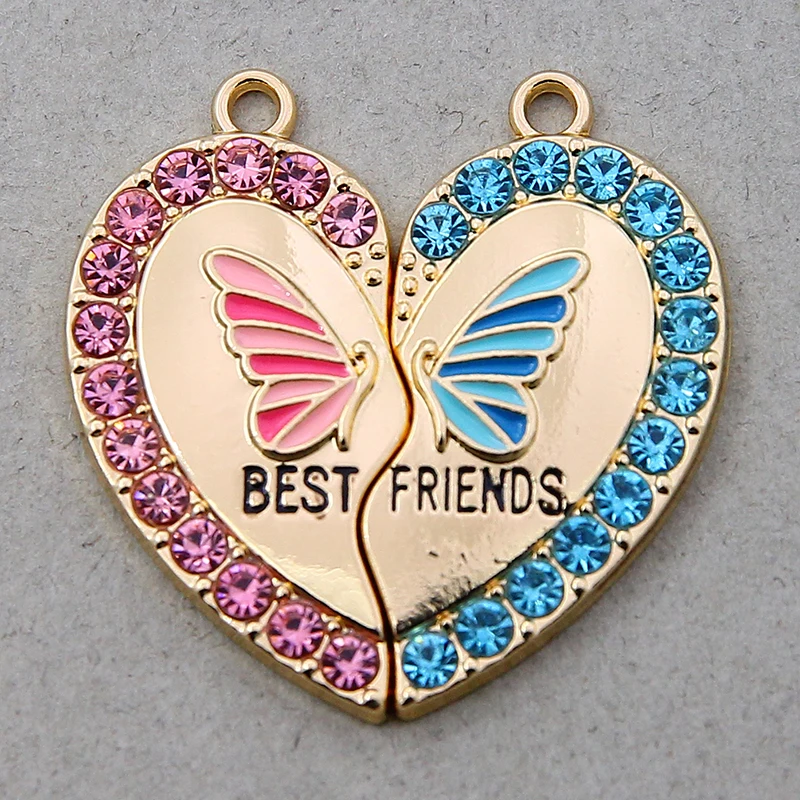 40 Stück Emaille Anhänger Set - Regenbogen Einhorn Charms - Für DIY Schmuck