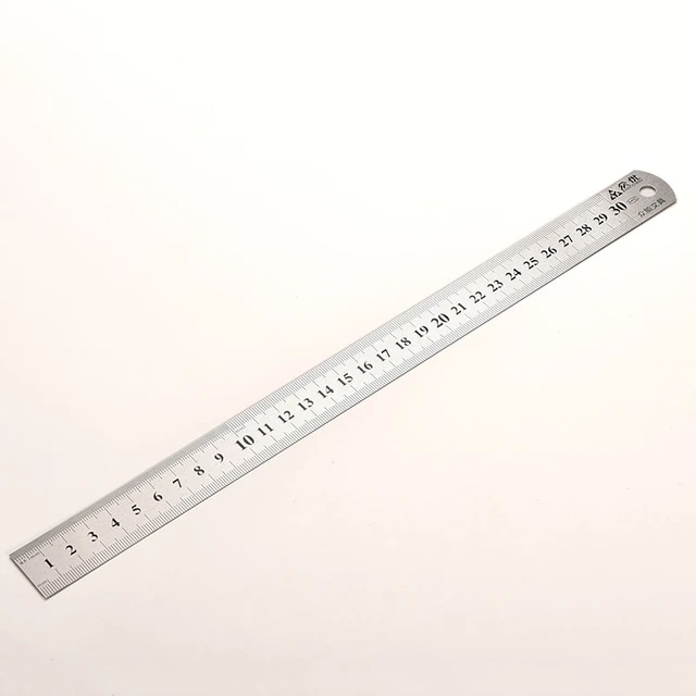 30cm Stainless Steel Metal Ruler practical Metric Rule Precision