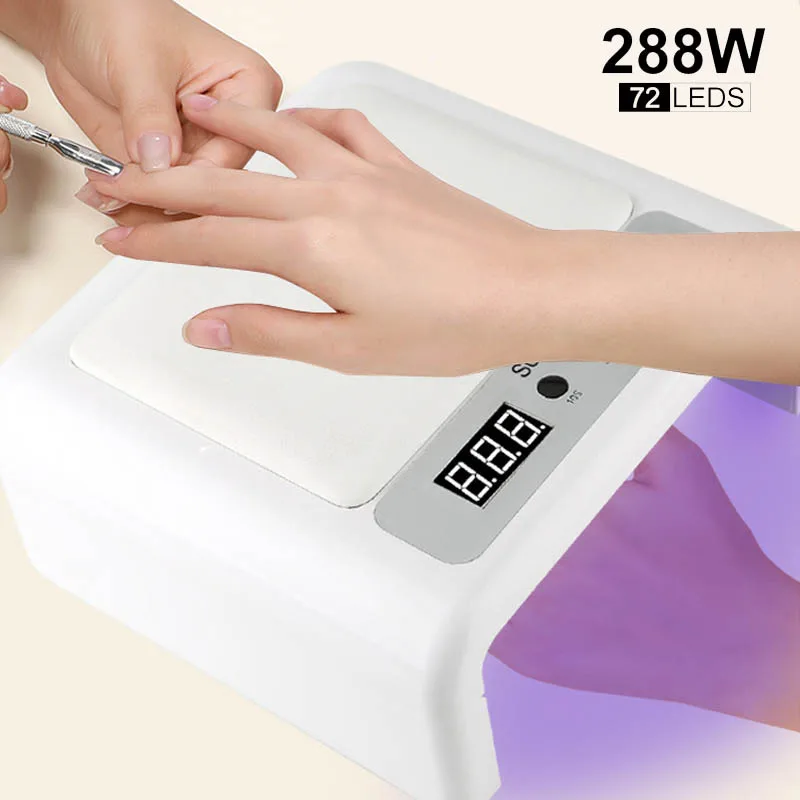 

72LEDs Nail Dryer UV LED Nail Lamp for Curing All Gel Nail Polish With Motion Sensing Professional Manicure Salon Tool Equipment