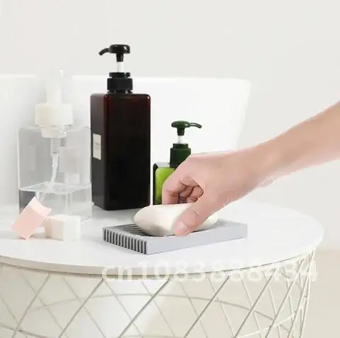 

Both Sides Available Creative Soap Box Holder Drain Soap Box Bathroom Supplies Shower Storage Box non-slip Soap Dish Gadgets