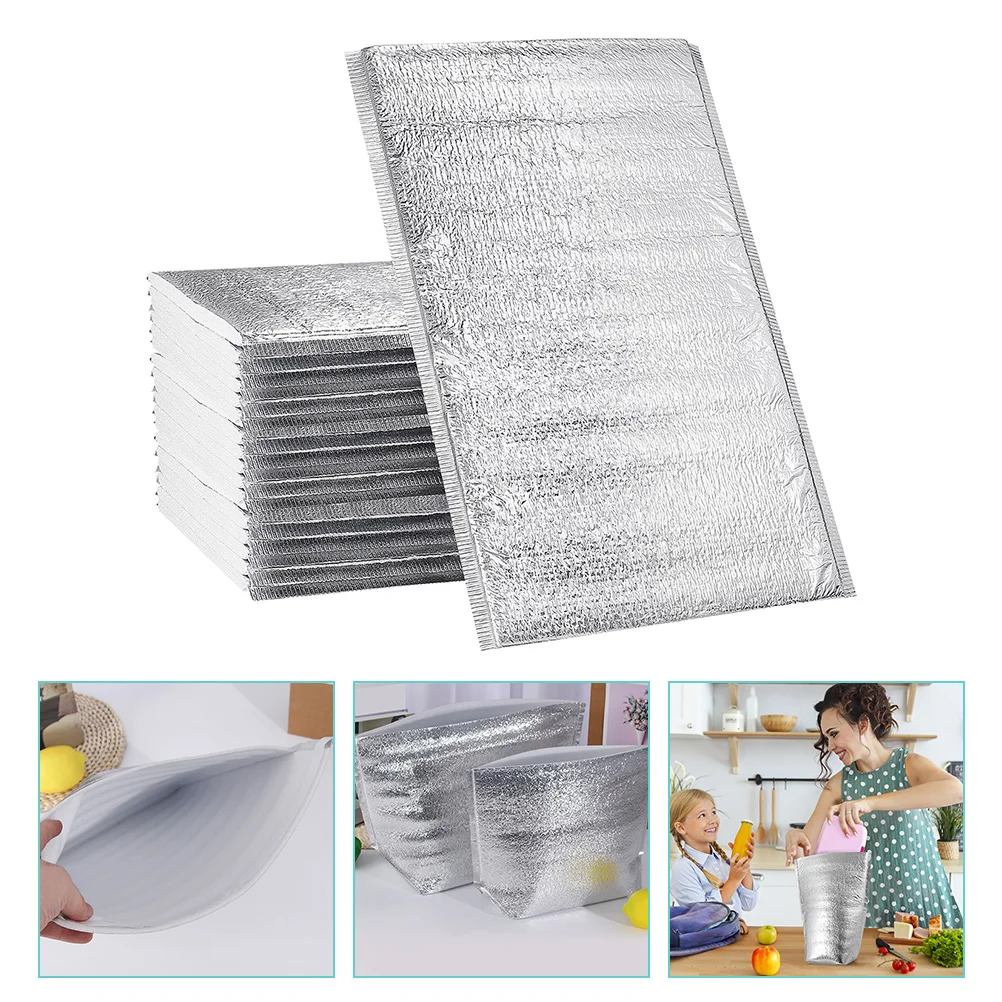 

25 Pcs Disposable Underpads Aluminum Foil Insulation Bag Convenient Portable Accessories Household Thermal Multi-function Food