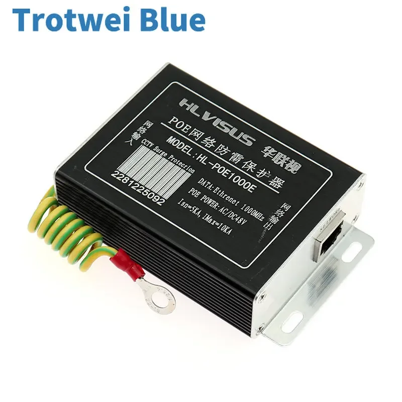 POE RJ45 SPD Network Monitoring Camera Lightning Arrester 1000m Network Port Signal Surge Protector Protection Thunder Preventer