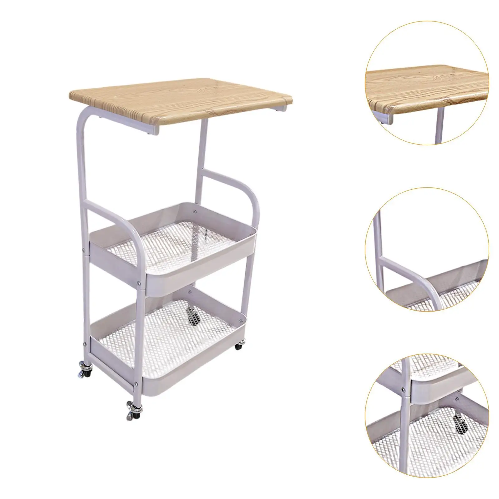 Storage Cart Rolling Utility Cart Fruits Holder Pantry Slide Out Organizer 3 Tier Slim Storage for Bathroom Bedroom