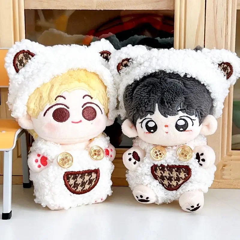 10cm baby clothes, teddy bear jumpsuit, cotton doll changing accessories, pendants, starfish toys 2