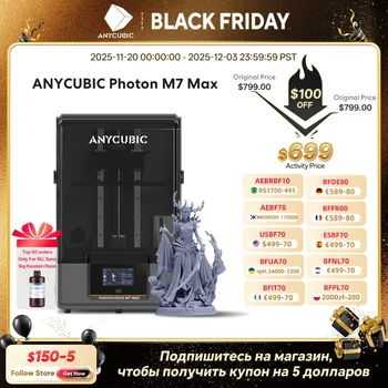 ANYCUBIC Photon Mono M7 Max AE 7K Mono LCD 3D Printer 14.7L Ultra-Large Print Volume LCD Resin 3D Printer COB+ Light Source