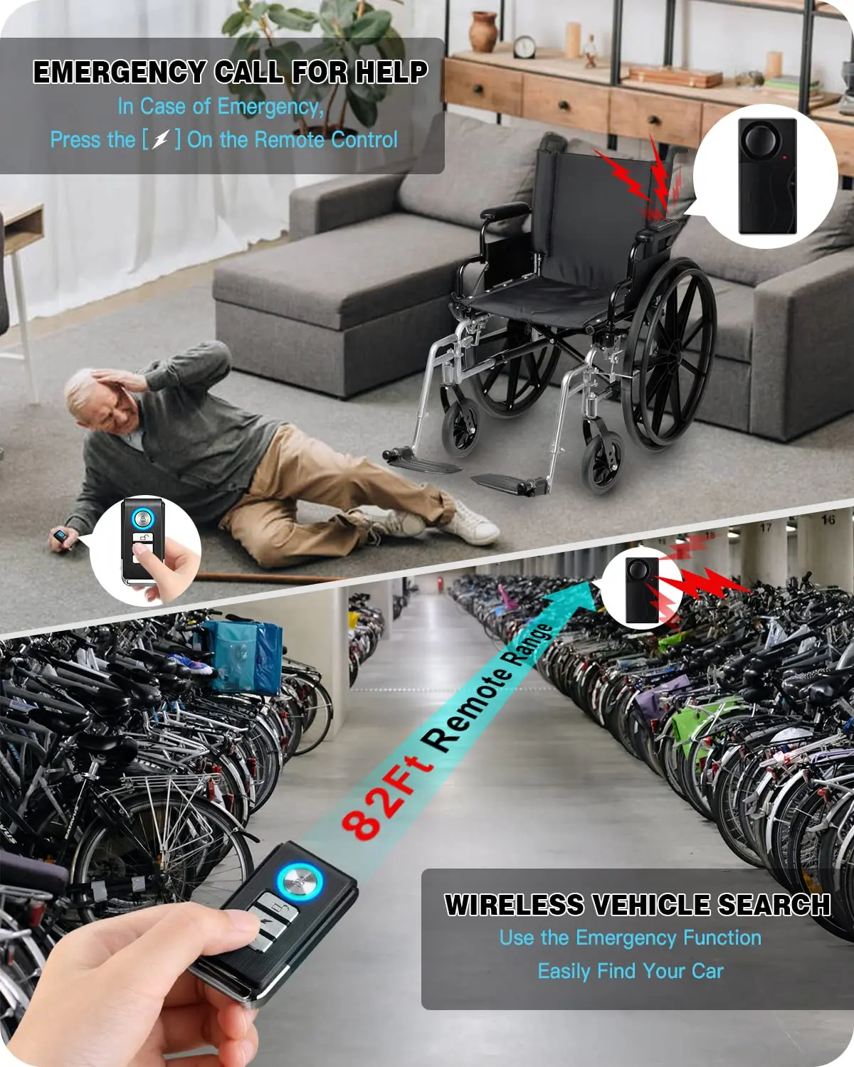 Enhanced Wireless Anti-Theft Alarm with Remote Control and 110 dB Alert System