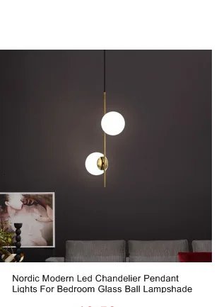 Modern Pendant Lamp Luxurious Gold Glass Ball Lampshade Hanging Lights Fixtures For Dining Room Bedroom Decoration Lighting