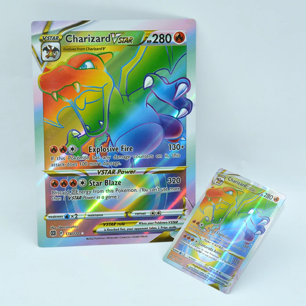 11-55 PCS Pokemon Diamond Shiny Card PVC GX VMAX VSTAR Pikachu Arceus Anime  Rare Collectible Battle Card English Holographic