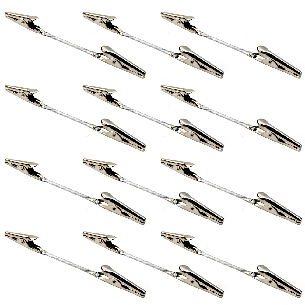 

12 Pcs Note Folder Metal Picture Holder Alligator Clips Clip Two-headed Clip Holders Clips DIY Alloy Wire Rope