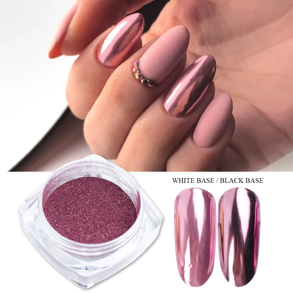 1box Rose Gold Mirror Powder Nail Glitter Purple Blue Silver Holo Chrome Nail Pigment Pearl Powder Decoration Manicure LAC/ASX-1 nail powder,nail glitter,nail pigment,nail decoration,nail decorations,nail powder set